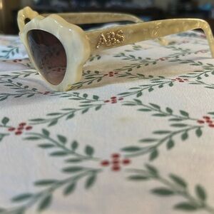 ABS Allen Schwartz Cream Sunglasses